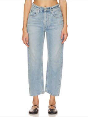 Citizens Of Humanity Dahlia Bow Leg Baby Roll / Barrel Jean Ribbon Wash EUC - 29